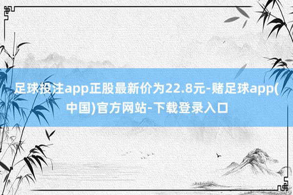 足球投注app正股最新价为22.8元-赌足球app(中国)官方网站-下载登录入口