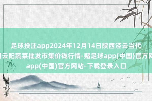 足球投注app2024年12月14日陕西泾云当代农业股份有限公司云阳蔬菜批发市集价钱行情-赌足球app(中国)官方网站-下载登录入口