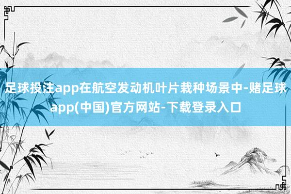 足球投注app在航空发动机叶片栽种场景中-赌足球app(中国)官方网站-下载登录入口