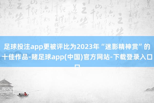 足球投注app更被评比为2023年“迷影精神赏”的十佳作品-赌足球app(中国)官方网站-下载登录入口