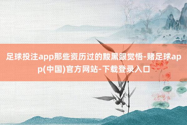 足球投注app那些资历过的黢黑跟觉悟-赌足球app(中国)官方网站-下载登录入口