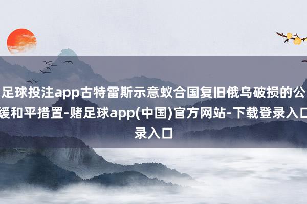 足球投注app古特雷斯示意蚁合国复旧俄乌破损的公缓和平措置-赌足球app(中国)官方网站-下载登录入口