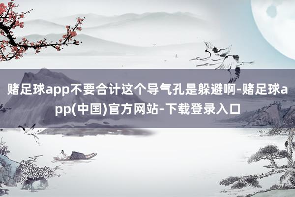 赌足球app不要合计这个导气孔是躲避啊-赌足球app(中国)官方网站-下载登录入口