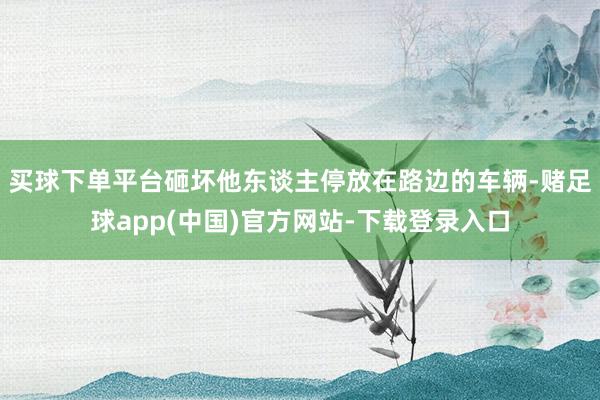 买球下单平台砸坏他东谈主停放在路边的车辆-赌足球app(中国)官方网站-下载登录入口