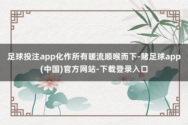 足球投注app化作所有暖流顺喉而下-赌足球app(中国)官方网站-下载登录入口