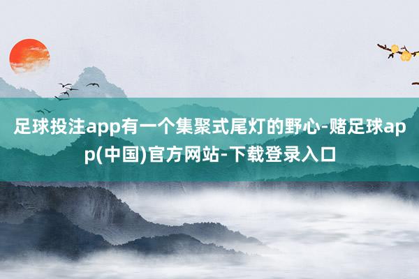 足球投注app有一个集聚式尾灯的野心-赌足球app(中国)官方网站-下载登录入口