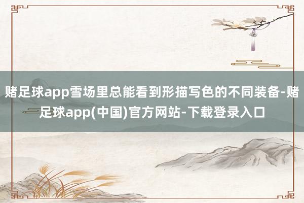 赌足球app雪场里总能看到形描写色的不同装备-赌足球app(中国)官方网站-下载登录入口