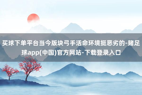 买球下单平台当今版块弓手活命环境挺恶劣的-赌足球app(中国)官方网站-下载登录入口