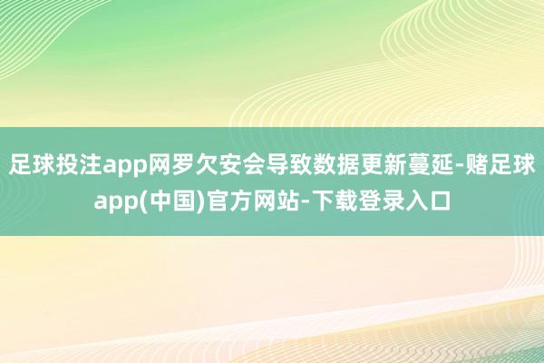 足球投注app网罗欠安会导致数据更新蔓延-赌足球app(中国)官方网站-下载登录入口