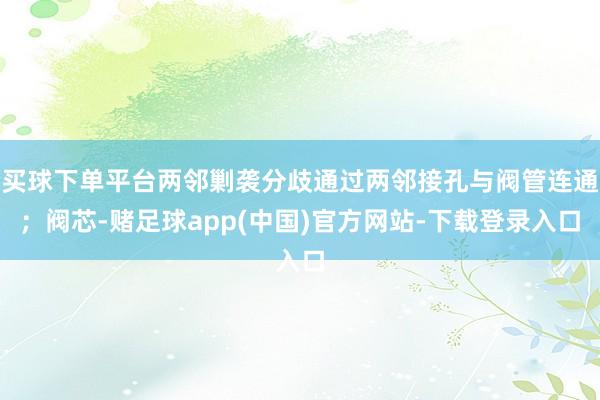 买球下单平台两邻剿袭分歧通过两邻接孔与阀管连通；阀芯-赌足球app(中国)官方网站-下载登录入口