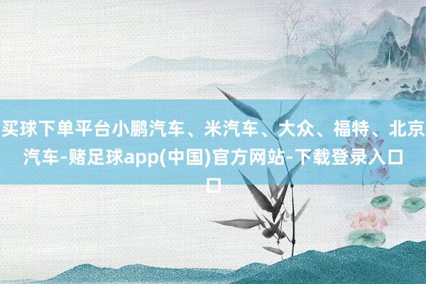 买球下单平台小鹏汽车、米汽车、大众、福特、北京汽车-赌足球app(中国)官方网站-下载登录入口