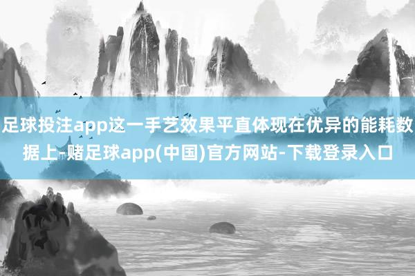 足球投注app这一手艺效果平直体现在优异的能耗数据上-赌足球app(中国)官方网站-下载登录入口