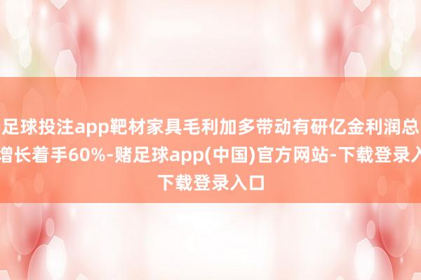 足球投注app靶材家具毛利加多带动有研亿金利润总和增长着手60%-赌足球app(中国)官方网站-下载登录入口