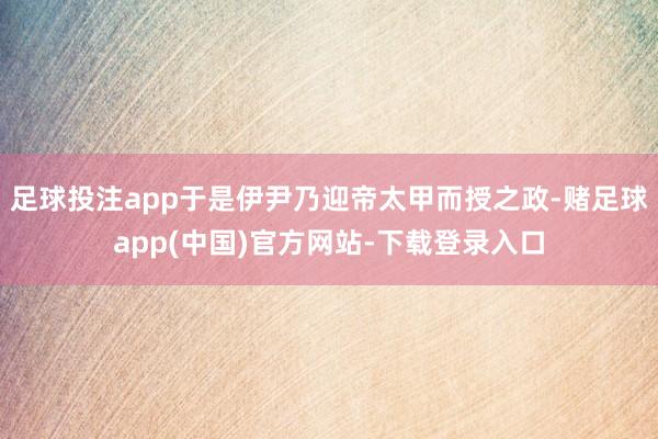 足球投注app于是伊尹乃迎帝太甲而授之政-赌足球app(中国)官方网站-下载登录入口