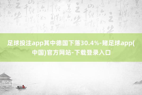 足球投注app其中德国下落30.4%-赌足球app(中国)官方网站-下载登录入口