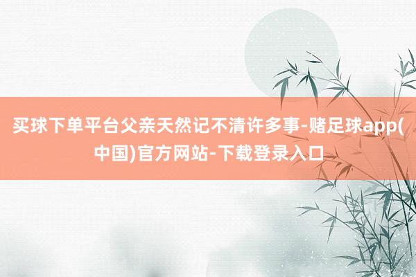 买球下单平台父亲天然记不清许多事-赌足球app(中国)官方网站-下载登录入口