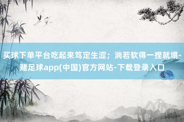 买球下单平台吃起来笃定生涩；淌若软得一捏就塌-赌足球app(中国)官方网站-下载登录入口