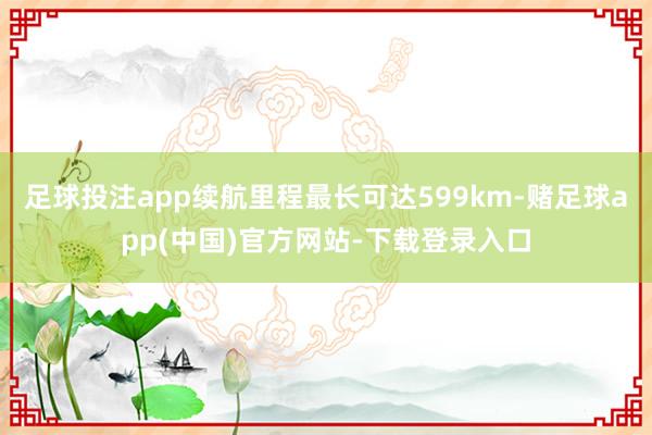 足球投注app续航里程最长可达599km-赌足球app(中国)官方网站-下载登录入口