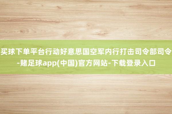 买球下单平台行动好意思国空军内行打击司令部司令-赌足球app(中国)官方网站-下载登录入口