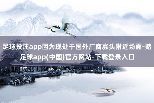 足球投注app因为现处于国外厂商寡头附近场面-赌足球app(中国)官方网站-下载登录入口
