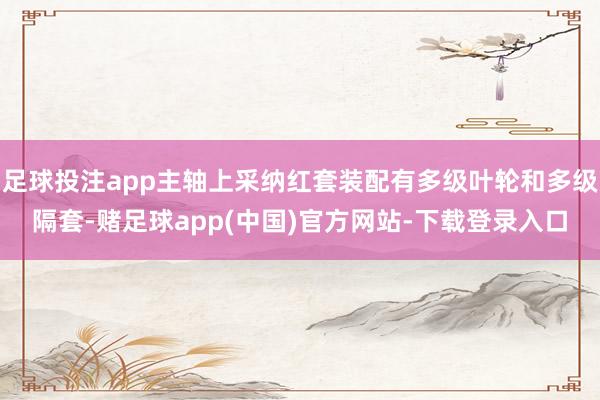 足球投注app主轴上采纳红套装配有多级叶轮和多级隔套-赌足球app(中国)官方网站-下载登录入口