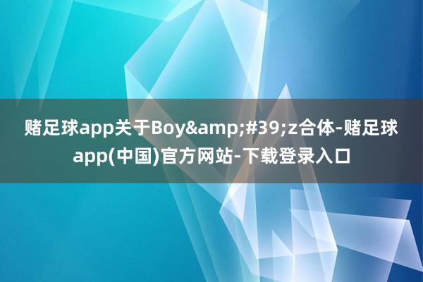 赌足球app关于Boy&#39;z合体-赌足球app(中国)官方网站-下载登录入口