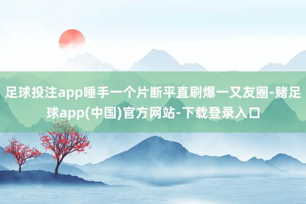 足球投注app唾手一个片断平直刷爆一又友圈-赌足球app(中国)官方网站-下载登录入口