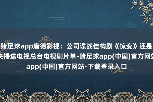 赌足球app唐德影视：公司谍战佳构剧《惊变》还是登陆2025年中央播送电视总台电视剧片单-赌足球app(中国)官方网站-下载登录入口