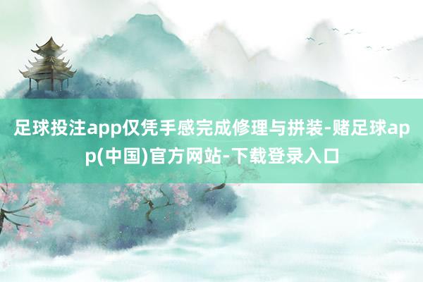足球投注app仅凭手感完成修理与拼装-赌足球app(中国)官方网站-下载登录入口