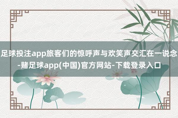 足球投注app旅客们的惊呼声与欢笑声交汇在一说念-赌足球app(中国)官方网站-下载登录入口