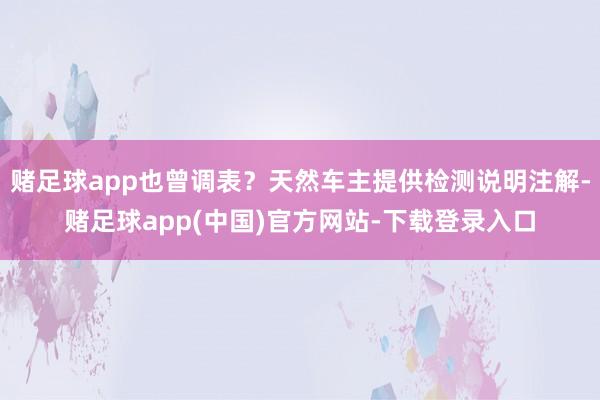赌足球app也曾调表？天然车主提供检测说明注解-赌足球app(中国)官方网站-下载登录入口