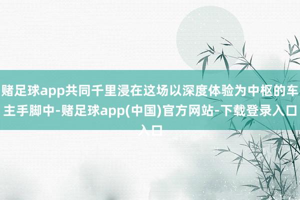 赌足球app共同千里浸在这场以深度体验为中枢的车主手脚中-赌足球app(中国)官方网站-下载登录入口
