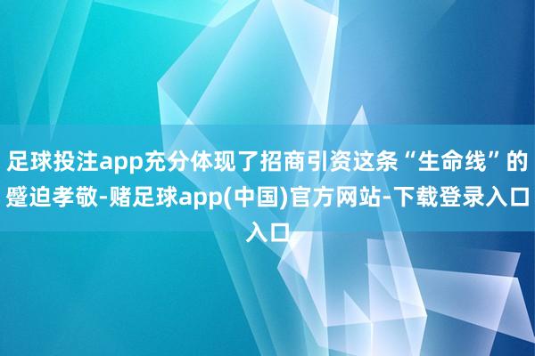 足球投注app充分体现了招商引资这条“生命线”的蹙迫孝敬-赌足球app(中国)官方网站-下载登录入口