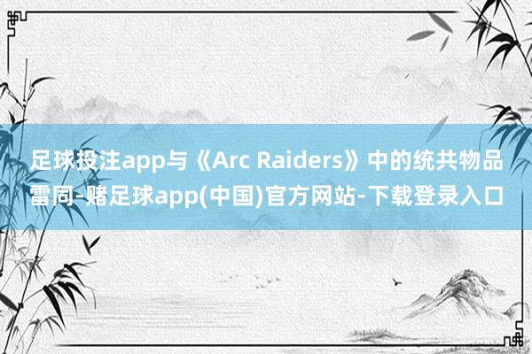 足球投注app与《Arc Raiders》中的统共物品雷同-赌足球app(中国)官方网站-下载登录入口