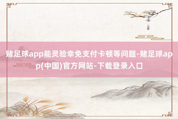 赌足球app能灵验幸免支付卡顿等问题-赌足球app(中国)官方网站-下载登录入口