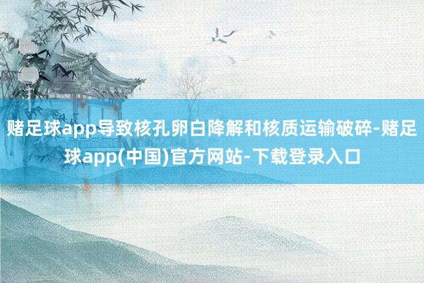 赌足球app导致核孔卵白降解和核质运输破碎-赌足球app(中国)官方网站-下载登录入口